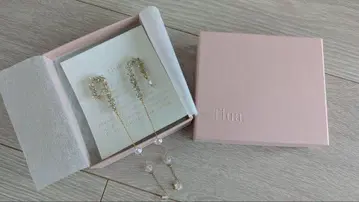 flua 아침 이슬 귀걸이 웨딩 결혼식