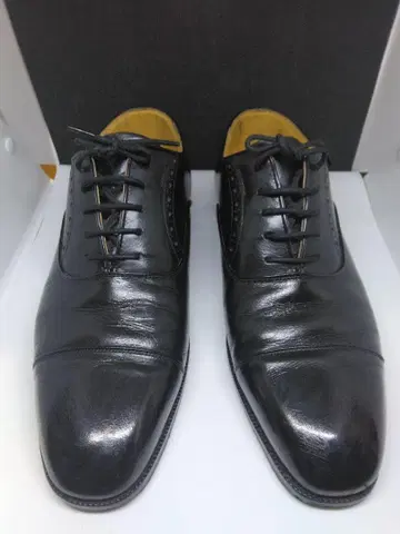 블랙 천연 가죽 신발