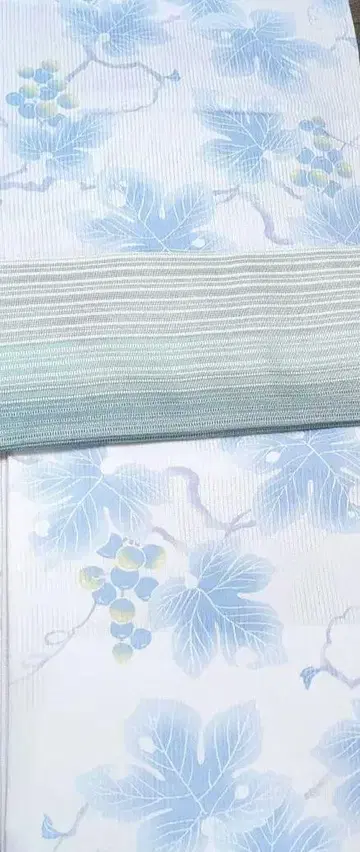 여름 기모노 (순수 실크) 포도 패턴