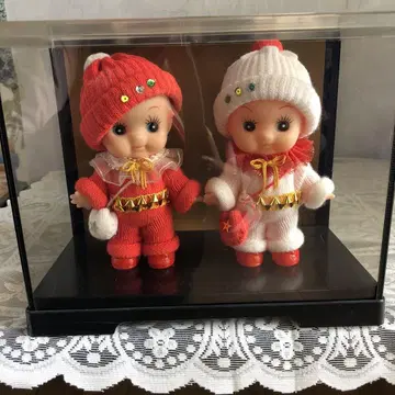 크리스마스 의상 큐피 인형 세트 2개