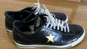 ALL STAR 블랙 가죽 스니커즈