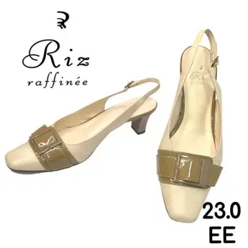 Riz raffinee 백 스트랩 펌프스 벨트 가죽 가죽 2E
