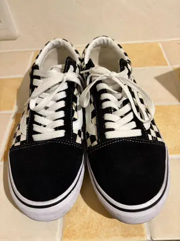 Vans 체커 스니커즈 블랙/화이트