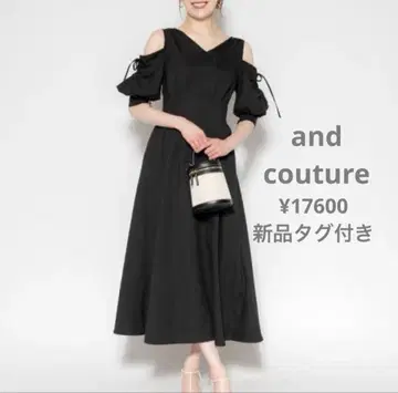 and couture 허리 턱 어깨트임 셔링 원피스