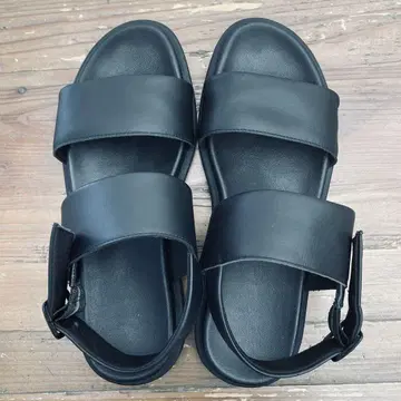 [새상품급] MUJI 가죽 샌들 블랙 천연 가죽