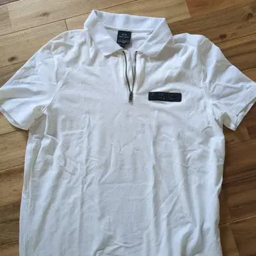 Armani Exchange 화이트 피케 셔츠 L 사이즈