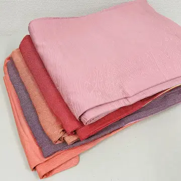이로무지 기모노 순수 실크 5벌 묶음 판매 리메이크 재료 S-1379
