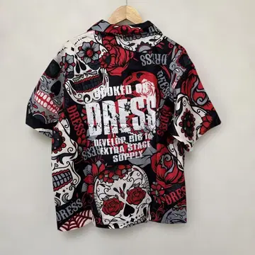 낚시와 아웃도어용 DRESS 스컬 디자인 알로하 셔츠