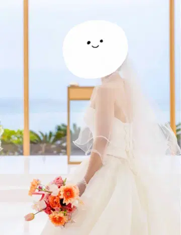 WITH A WHITE 화이트 웨딩 베일 ARLUIS DRESS