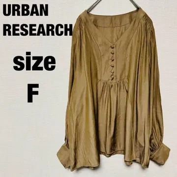 URBAN RESEARCH 긴팔 블라우스 F 개더 모카 브라운 일본제