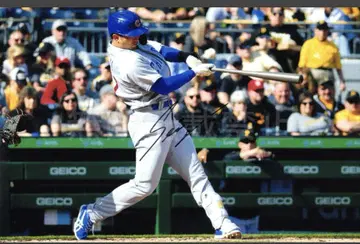 스즈키 세이야 선수 친필 사인 MLB 컵스 소속