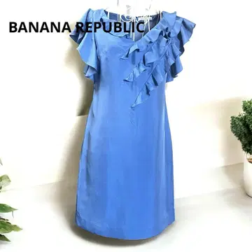 BANANA REPUBLIC 실크 블루 비대칭 드레스 사이즈 0