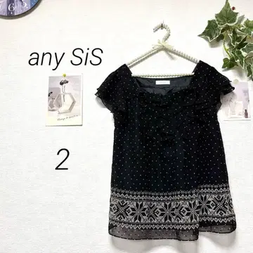 9043-1 any SiS 애니시스 프릴 쉬폰 블라우스 M 상당