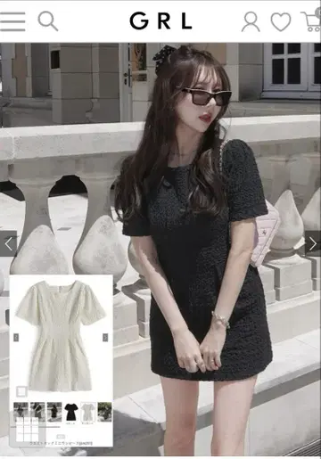 GRL 허리 턱 미니 원피스 [sm291]