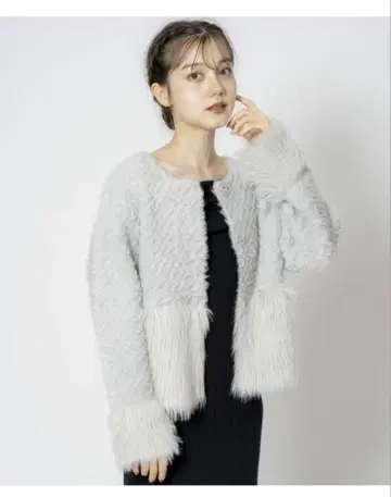 절개 샤기 자켓 Noela