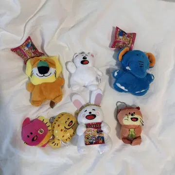 타베코 동물 봉제 인형 키링 세트