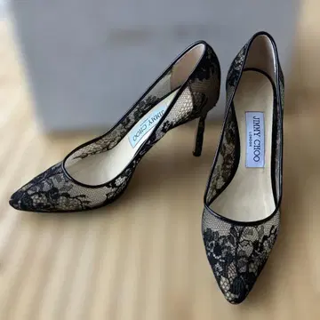 JIMMY CHOO ROMY85 사이즈 36 레이스 하이힐 블랙