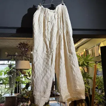 Sillage circular pants sashiko ivory