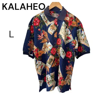 KALAHEO 하이비스커스 골프 알로하 피케 셔츠 하와이 빈티지