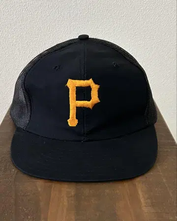 블랙 MLB 야구 모자 메쉬 빈티지 파이리츠 트래커