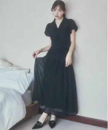 리리아캐럿 리본 자카드 스커트