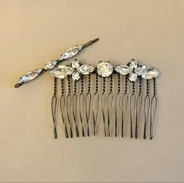 스와로브스키 헤어콤 & 헤어핀 크리스탈 큐빅 장식