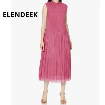 ELENDEEK 엘렌딕 더블 플리츠 원피스 보르도