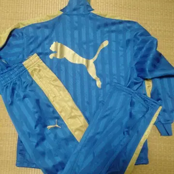 새상품급 Puma 푸마 저지 셋업 상하의 파랑/금 L-O/XO