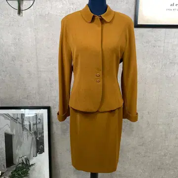 새상품급 블루종 셋업 스커트 L 상당 베이지 폴리에스테르