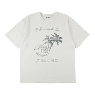 VALLAD RESORT TEE WHT L 사이즈