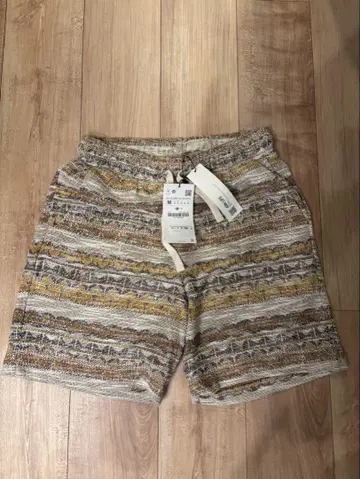 ZARA 지오메트릭 프린트 자카드 버뮤다 숏팬츠 M