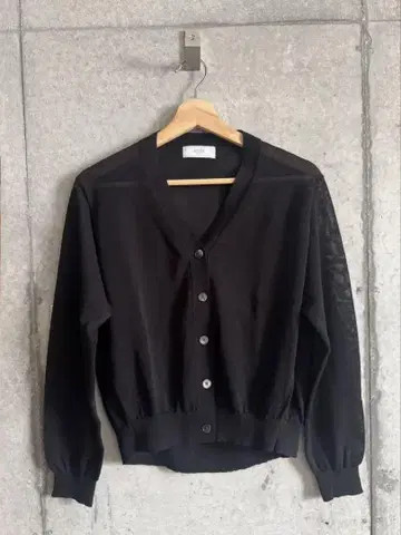 린넨 혼방 시어 가디건