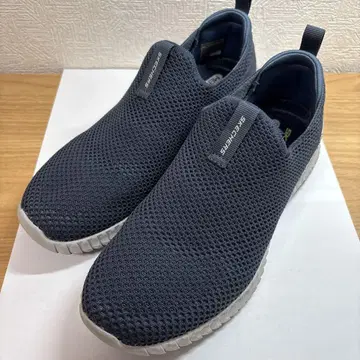 26.5cm 스케쳐스 남성용 슬립온 메쉬 네이비