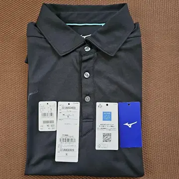 미사용 새상품 Mizuno 블랙 피케 셔츠 3L 시착만 한 상품