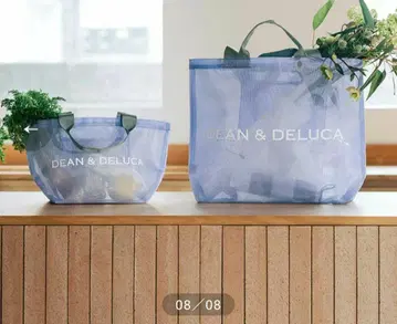 DEAN&DELUCA 메쉬 토트백 라일락 SL 사이즈 세트