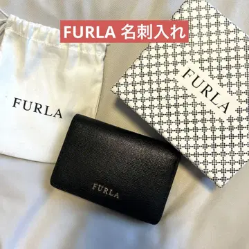 [새상품급] FURLA 블랙 가죽 명함지갑
