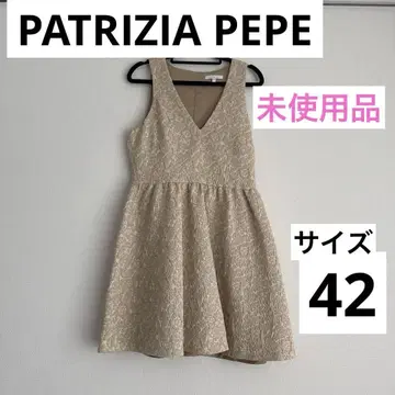 PATRIZIA PEPE 베이지 슬리브리스 미니 원피스 42