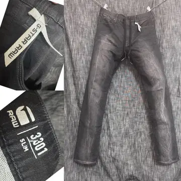 G-Star RAW 3301-R SPORT 블랙 조그 데님 청바지
