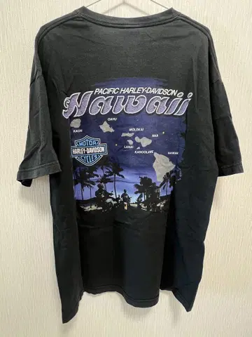 00년대 빈티지 Harley-Davidson 하와이 디자인 T L