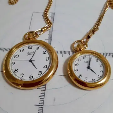 미사용 작동품 빈티지 Ricoh 페어 회중시계 ELEMEX MOVT