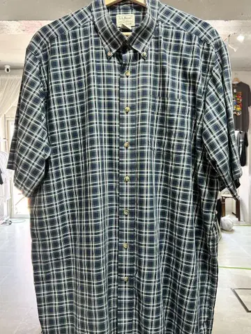 L.L.Bean 반팔 체크 셔츠 XL