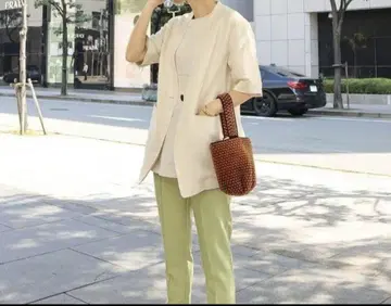 MACHATT 마챠트 베이지 테일러드 자켓 반팔