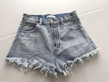 프린지 장식 라이트 블루 숏 팬츠