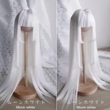 인형용 어레인지 가발 9인치 화이트 흰색