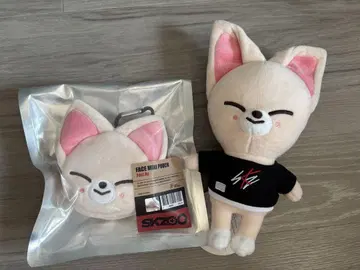 SKZOO FoxI.Ny 페이스 미니 파우치 봉제 인형 세트