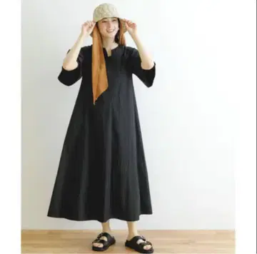 미사용 새상품 어반 리서치 면 나일론 원피스 블랙 반팔