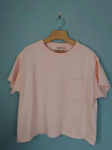 BEAMS Goodwear 핑크 포켓 티셔츠 M