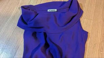 JIL SANDER 퍼플 슬리브리스 상의