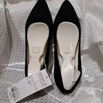 스텟티 블랙 플랫 슈즈 STEPPI 22cm