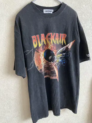 BLACKAIR 블랙 에어 그래픽 오버 사이즈 티셔츠 블랙 L